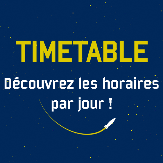 La timetable est disponible !